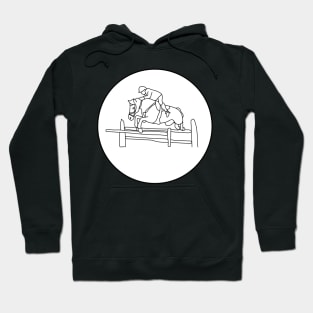 Horse rider. Interesting design, modern, interesting drawing. Hobby and interest. Concept and idea. Hoodie